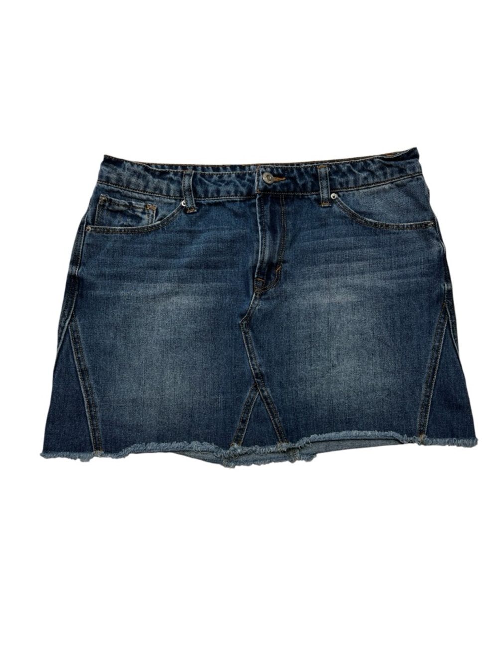 Kensie Dark Blue Denim Mini Skirt size 10 L